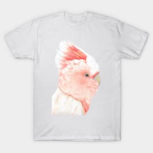 Watercolor Major Mitchell's cockatoo portrait painting T-Shirt